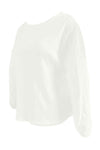 Openwork Dropped Shoulder Boat Neck Blouse Blouses - Tophatter Daily Deals