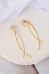 18K Gold Plated Clip-On Earrings Earrings - Tophatter Daily Deals