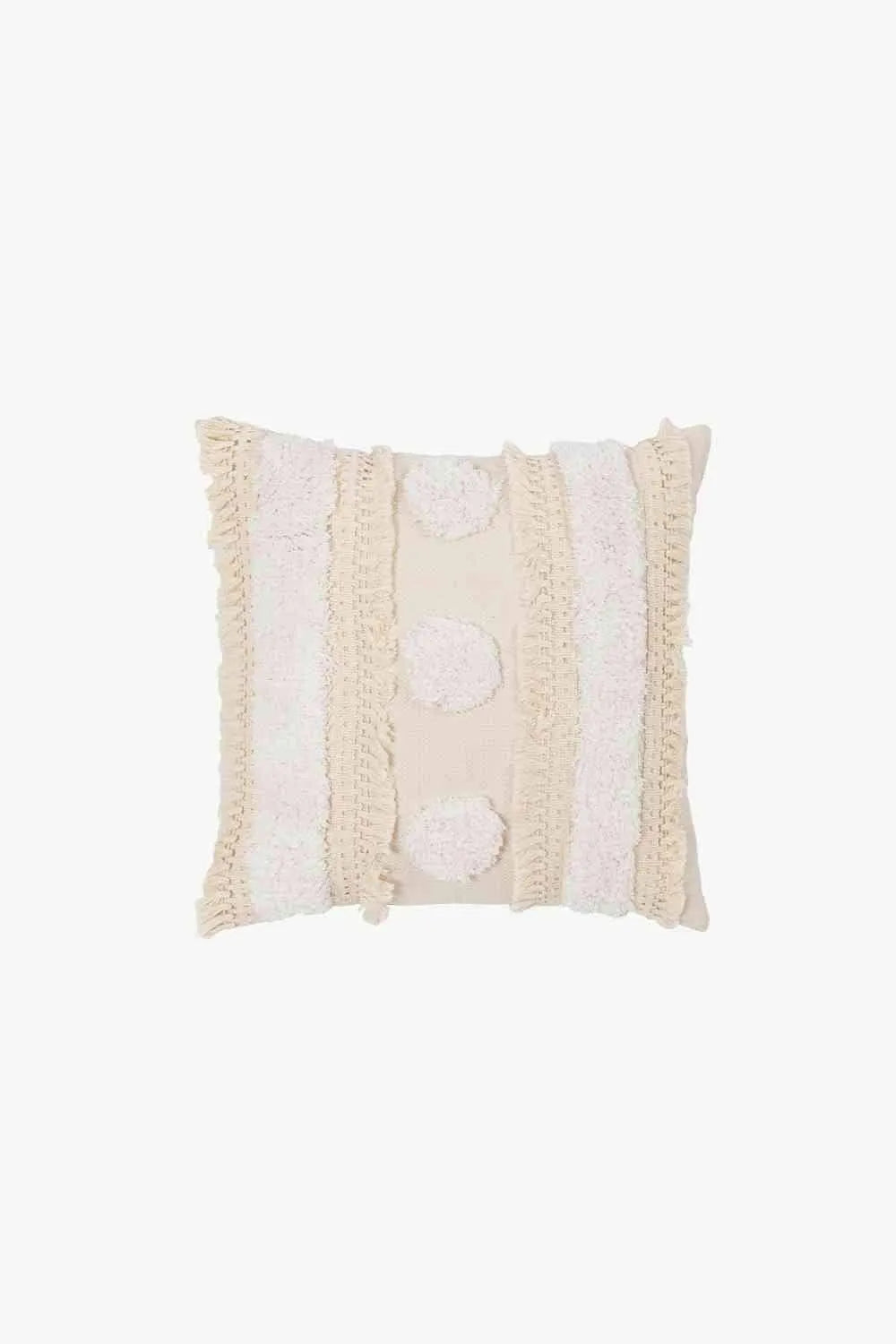 Eye-Catching Decorative Throw Pillow Case Beige Cream Striped One Size Decorative Pillowcases - Tophatter Daily Deals