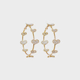 Circle Shape Rhinestone Alloy Earrings Style C One Size Earrings - Tophatter Daily Deals