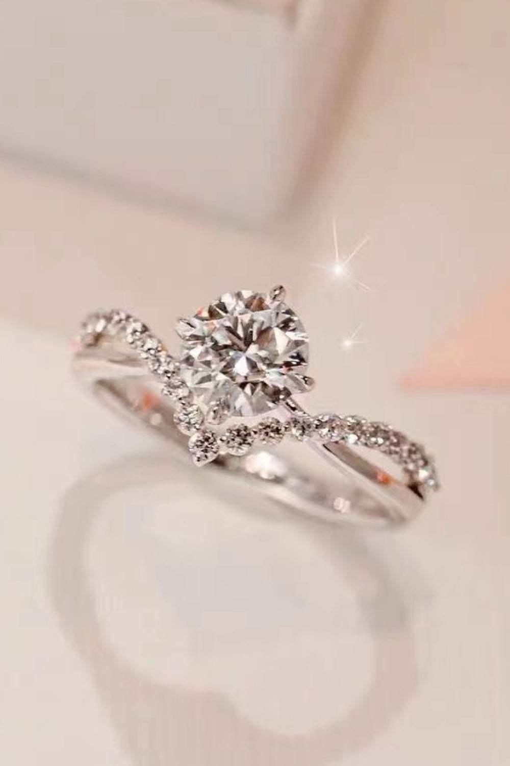 Bold Beauty 1 Carat Moissanite Heart-Shaped Ring Moissanite - Tophatter Daily Deals