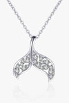 Moissanite Fishtail Pendant 925 Sterling Silver Necklace Moissanite - Tophatter Daily Deals