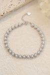 925 Sterling Silver Opal Heart Bracelet Opal - Tophatter Daily Deals
