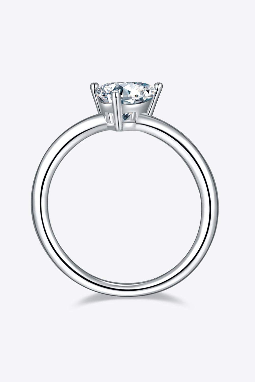 1 Carat Moissanite 925 Sterling Silver Solitaire Ring Rings - Tophatter Daily Deals