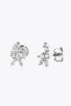 Zircon 925 Sterling Silver Stud Earrings Silver One Size Earrings - Tophatter Daily Deals