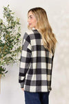 Celeste Full Size Plaid Round Neck Long Sleeve T-Shirt Women's T-Shirts - Tophatter Daily Deals