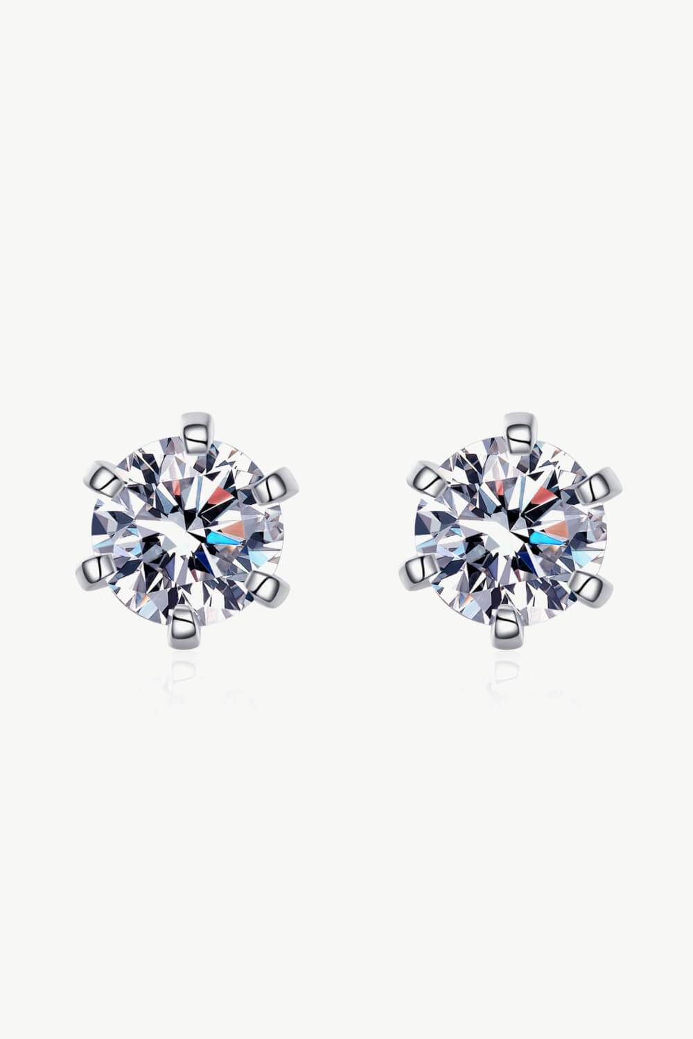 Inlaid Moissanite Stud Earrings Moissanite - Tophatter Daily Deals