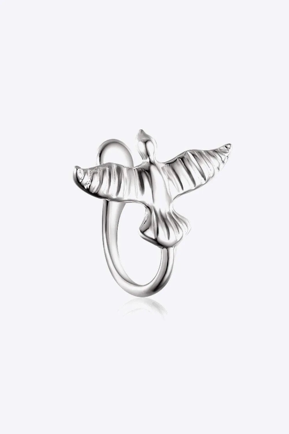 Bird-Shaped 925 Sterling Silver Single Cuff Earring Silver One Size Earrings - Tophatter Daily Deals