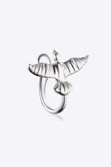 Bird-Shaped 925 Sterling Silver Single Cuff Earring Silver One Size Earrings - Tophatter Daily Deals