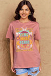 Simply Love Full Size FIND INNER PEACE Graphic Cotton T-Shirt Dusty Pink Women's T-Shirts - Tophatter Daily Deals