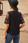 Half Sleeve Round Neck Blouse Blouses - Tophatter Daily Deals