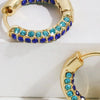 Alloy & Rhinestone Huggie Earrings Earrings - Tophatter Daily Deals