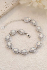 925 Sterling Silver Opal Bracelet Opal - Tophatter Daily Deals