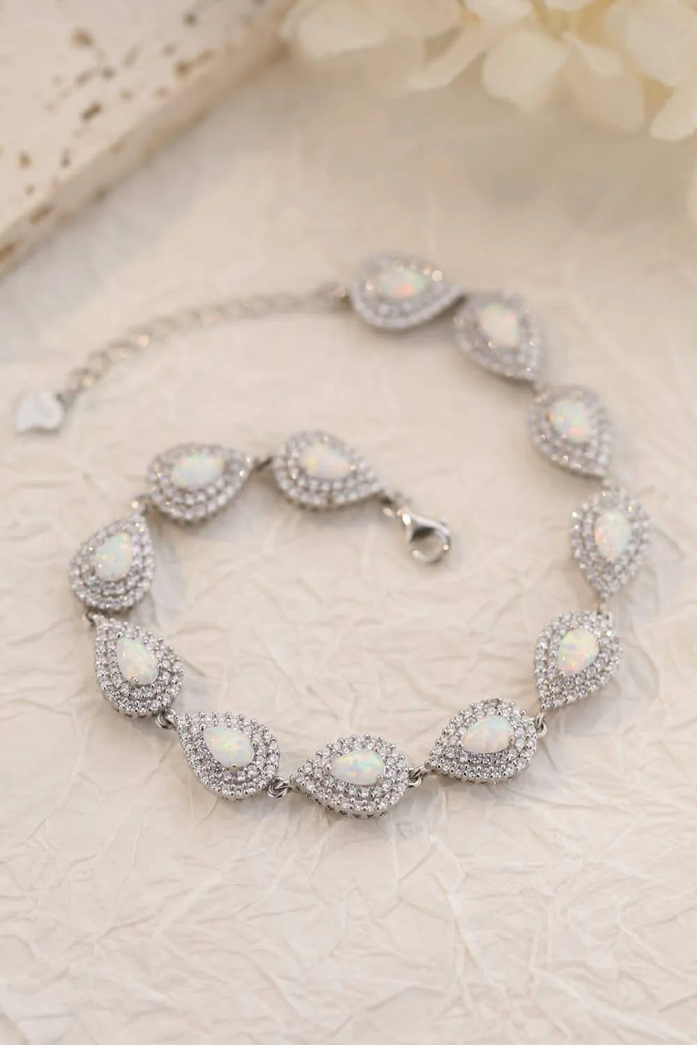 925 Sterling Silver Opal Bracelet Opal - Tophatter Daily Deals
