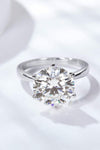 Platinum-Plated 5 Carat Moissanite Solitaire Ring Moissanite - Tophatter Daily Deals