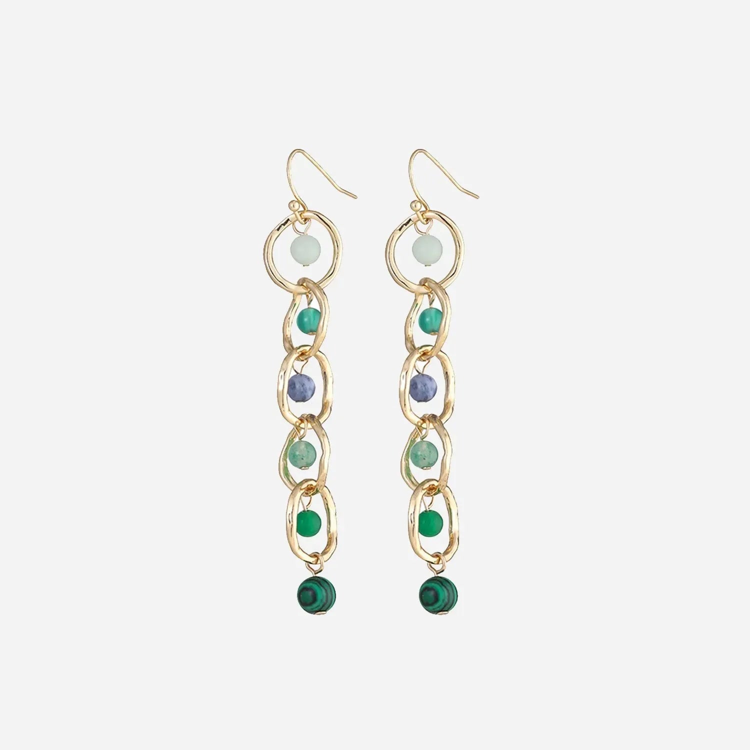 Beaded Alloy Dangle Earrings Gum Leaf One Size Earrings - Tophatter Daily Deals