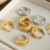 18K Gold-Plated Huggie Earrings Earrings - Tophatter Daily Deals