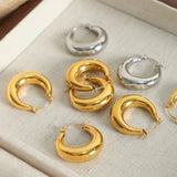 18K Gold-Plated Huggie Earrings Earrings - Tophatter Daily Deals