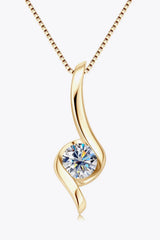 1 Carat Moissanite 925 Sterling Silver Necklace Moissanite - Tophatter Daily Deals