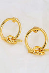 18K Gold-Plated Tied Hoop Earrings Earrings - Tophatter Daily Deals
