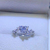 1 Carat Moissanite 925 Sterling Silver Ring Moissanite - Tophatter Daily Deals