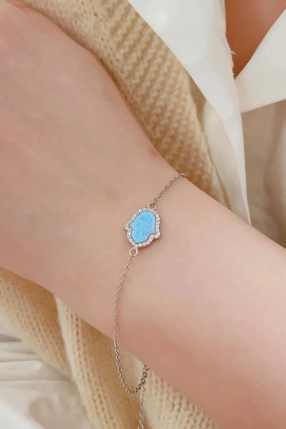 Opal 925 Sterling Silver Bracelet Opal - Tophatter Daily Deals