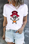 Skeleton Graphic Short Sleeve T-Shirt White Women's T-Shirts - Tophatter Daily Deals