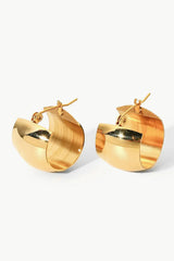 18K Gold Plated C-Hoop Earrings Earrings - Tophatter Daily Deals