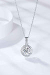 2 Carat Moissanite Round Pendant Necklace Silver One Size Moissanite - Tophatter Daily Deals