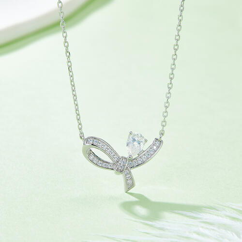 Moissanite 925 Sterling Silver Necklace Silver One Size Moissanite - Tophatter Daily Deals