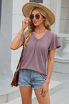 V-Neck Short Sleeve T-Shirt Women's T-Shirts - Tophatter Daily Deals