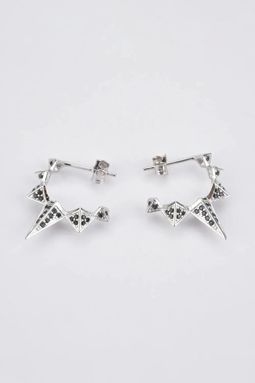 Geometric Zircon Decor 925 Sterling Silver Earrings Earrings - Tophatter Daily Deals