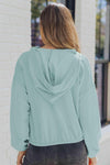 Ribbed Drop Shoulder Hoodie Blouses - Tophatter Daily Deals