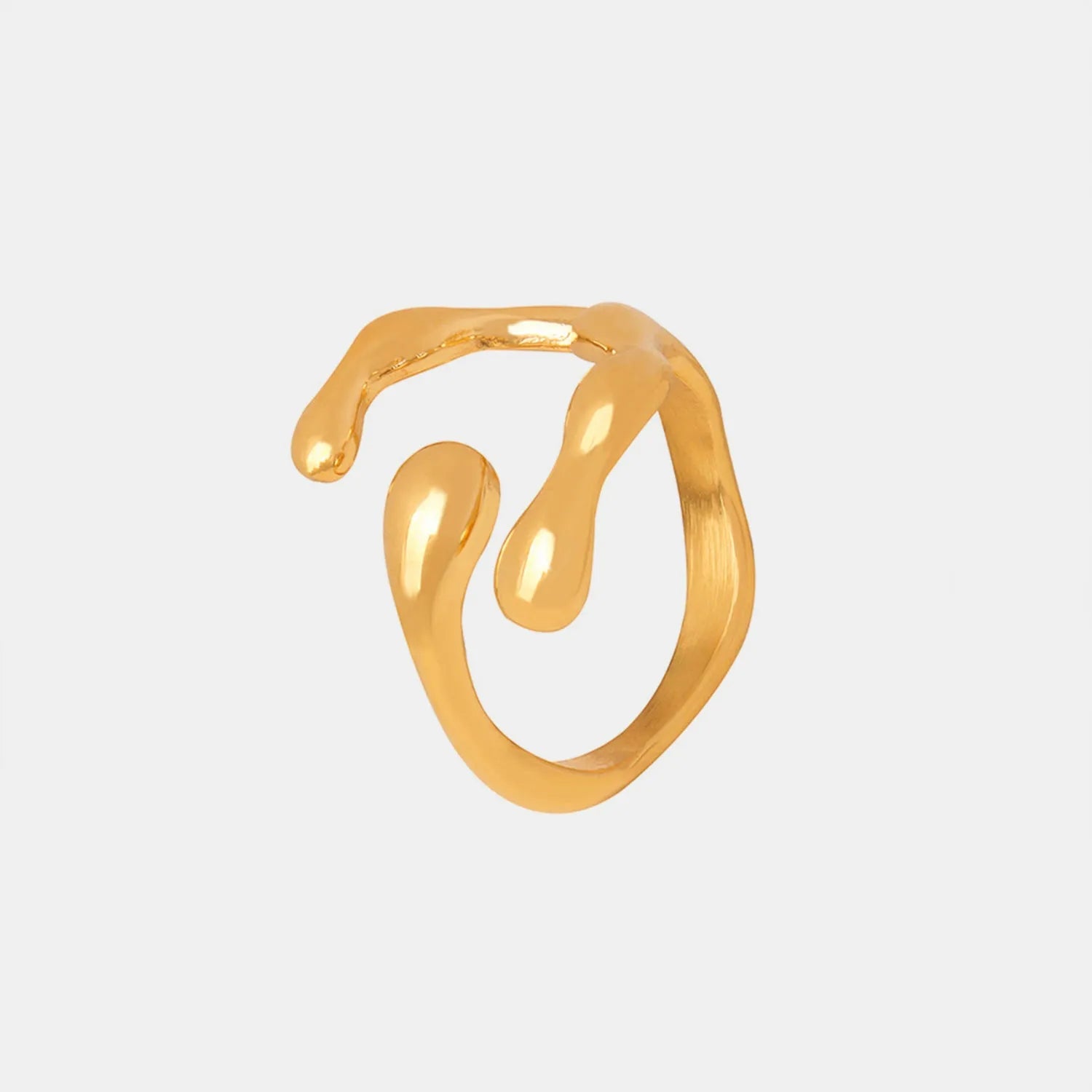 18K Gold-Plated Irregular Open Ring Rings - Tophatter Daily Deals