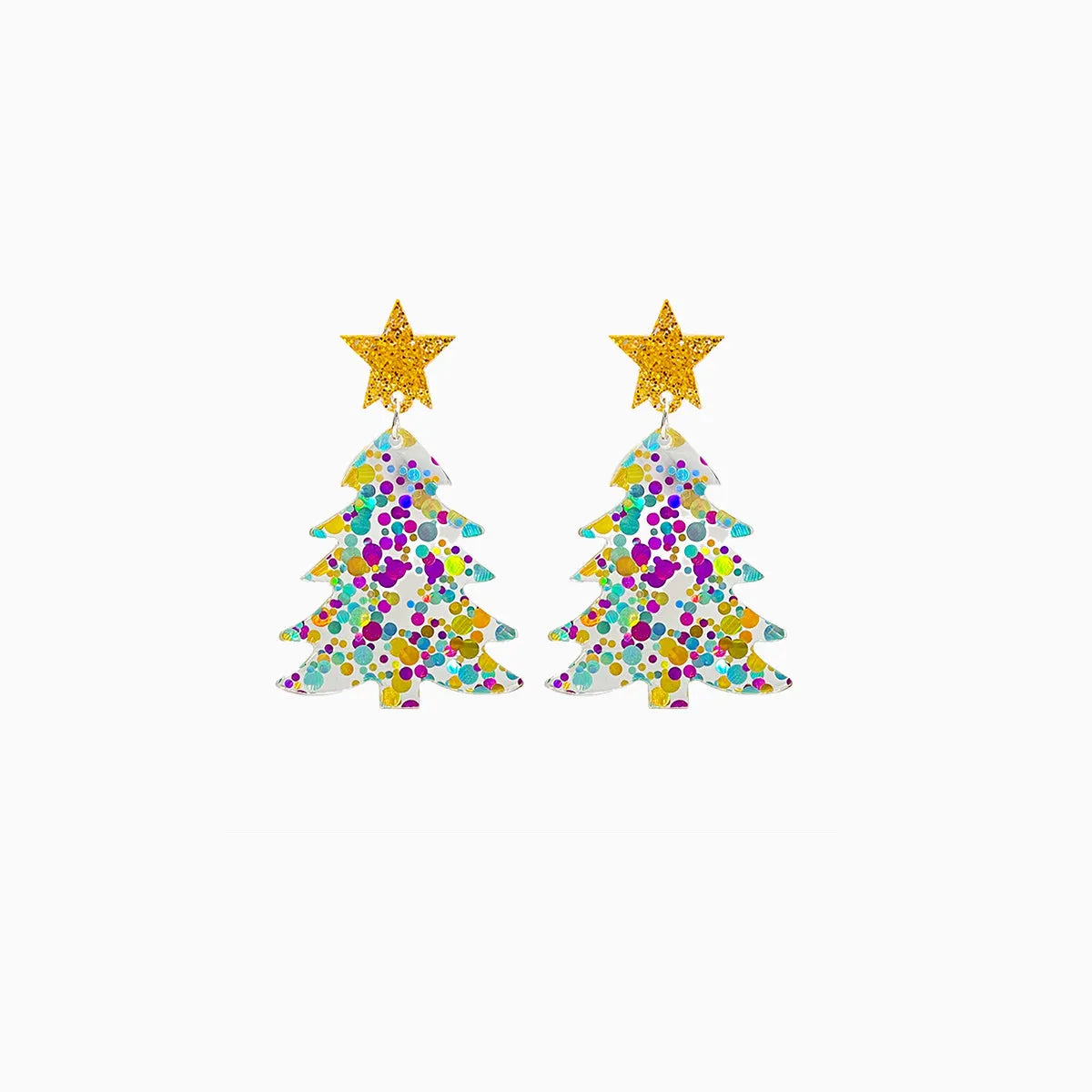 Christmas Tree Acrylic Dangle Earrings Earrings - Tophatter Daily Deals