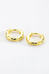 925 Sterling Silver Huggie Earrings Earrings - Tophatter Daily Deals