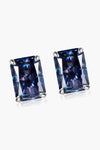 2 Carat Rectangle Moissanite 4-Prong Stud Earrings Moissanite - Tophatter Daily Deals