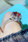 2 Carat Moissanite 6-Prong Ring in Phoenix Fire Moissanite - Tophatter Daily Deals