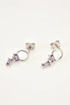 Zircon 925 Sterling Silver Drop Earrings Earrings - Tophatter Daily Deals