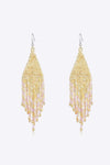 Beaded Dangle Earrings Butter Yellow One Size Earrings - Tophatter Daily Deals