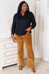 Double Take Ruched Notched Neck Puff Sleeve Blouse Blouses - Tophatter Daily Deals