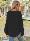 V-Neck Long Sleeve Blouse Blouses - Tophatter Daily Deals