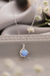 Sweet Beginnings Opal Pendant Necklace Sky Blue One Size Opal - Tophatter Daily Deals