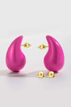 Big Size Water Drop Brass Earrings Fuchsia One Size Earrings - Tophatter Daily Deals