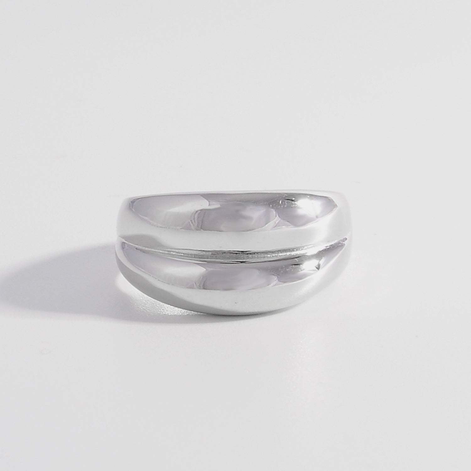 925 Sterling Silver Bulging Ring Silver Rings - Tophatter Daily Deals