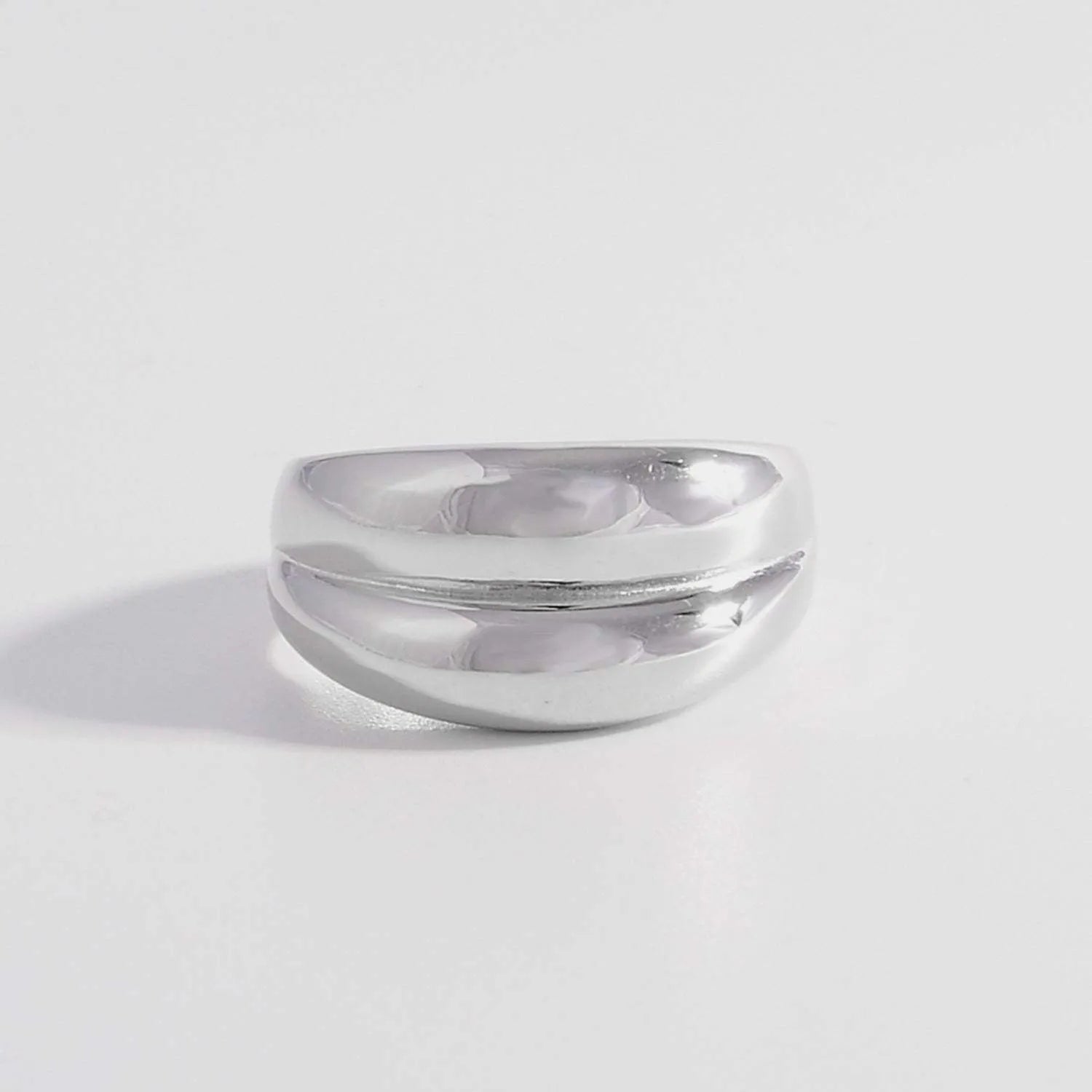 925 Sterling Silver Bulging Ring Silver Rings - Tophatter Daily Deals