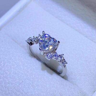 1 Carat Moissanite 925 Sterling Silver Ring Moissanite - Tophatter Daily Deals