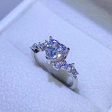 1 Carat Moissanite 925 Sterling Silver Ring Moissanite - Tophatter Daily Deals