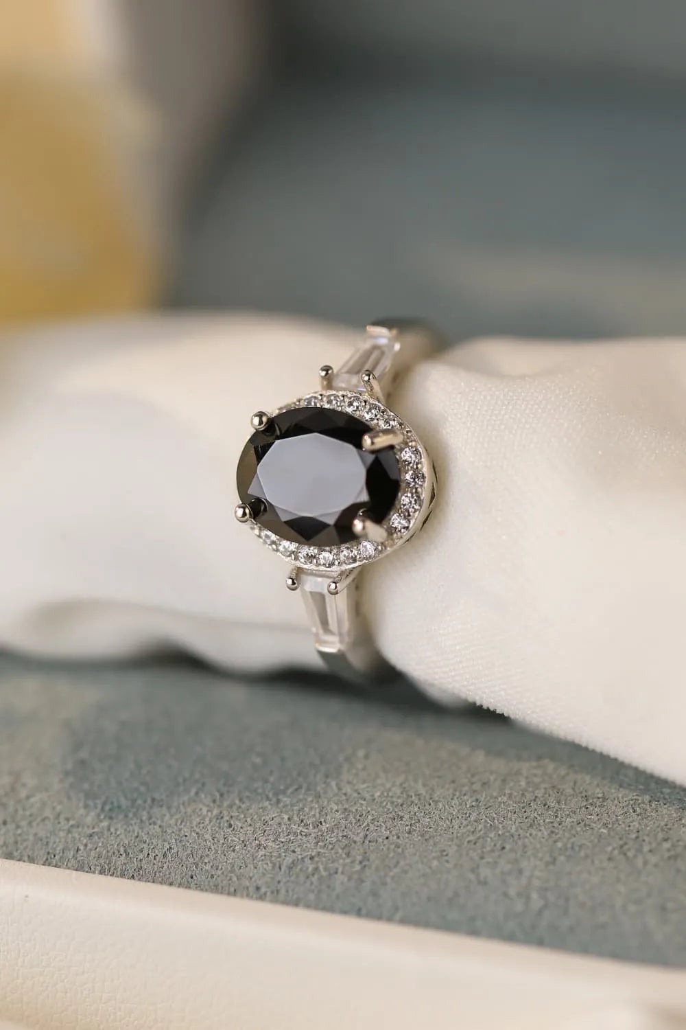 Agate 925 Sterling Silver Halo Ring Silver Rings - Tophatter Daily Deals