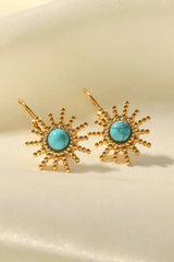 18K Gold Plated Sun-Shaped Earrings Earrings - Tophatter Daily Deals